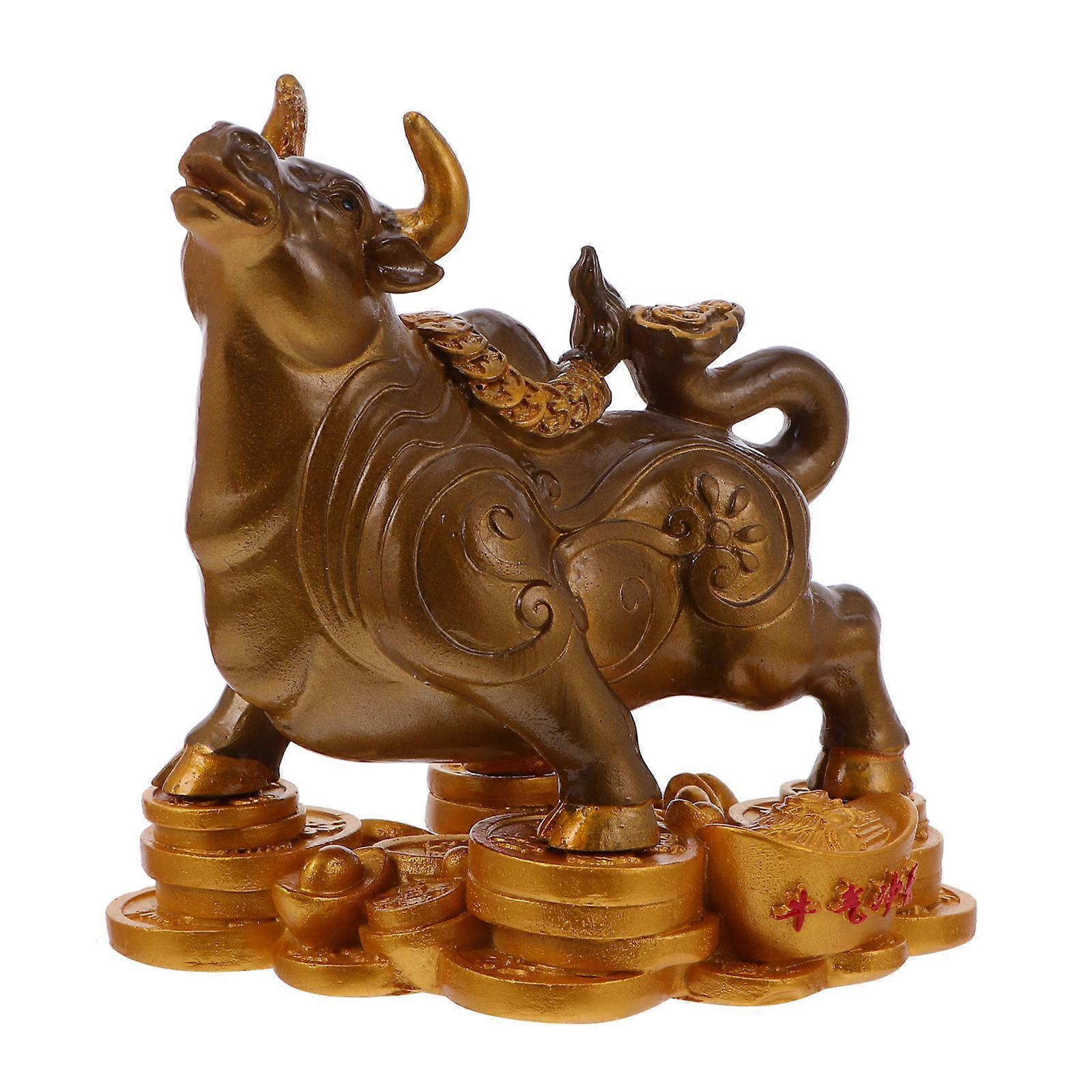 It sounds like you're describing a **color changing tea pet sculpture**—specifically in the shape of a **cattle or ox**, designed as a decorative