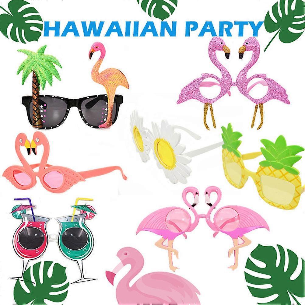 Beach Theme Party Glasses Funny 3Pcs Eyewears With Pineapple And Flamingo Design Suitable For Weddings And Festivals