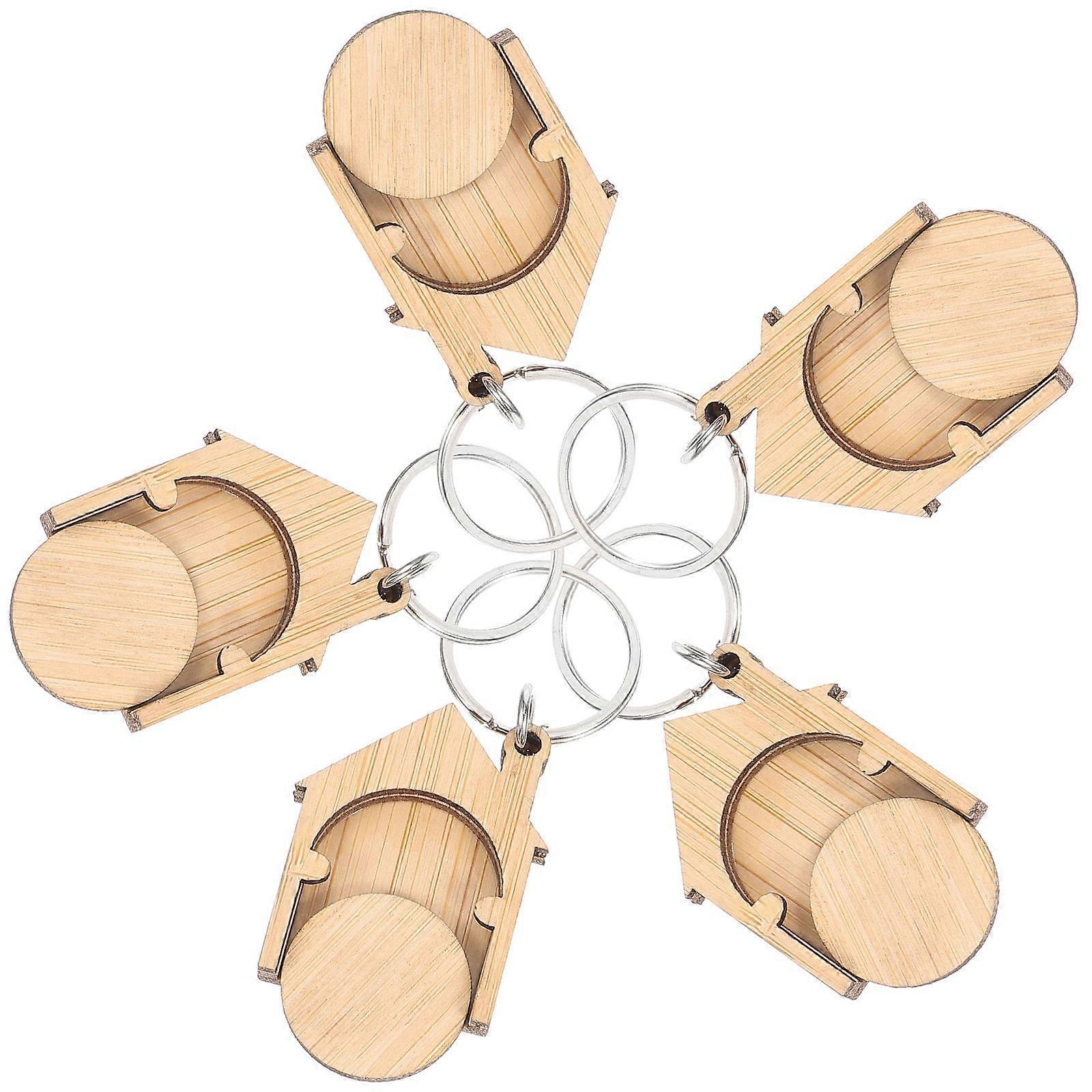 Trolley Tokens Keyring 5Pcs For Friends Key Shape Classic Removers For Everyday Use In Elegant Design