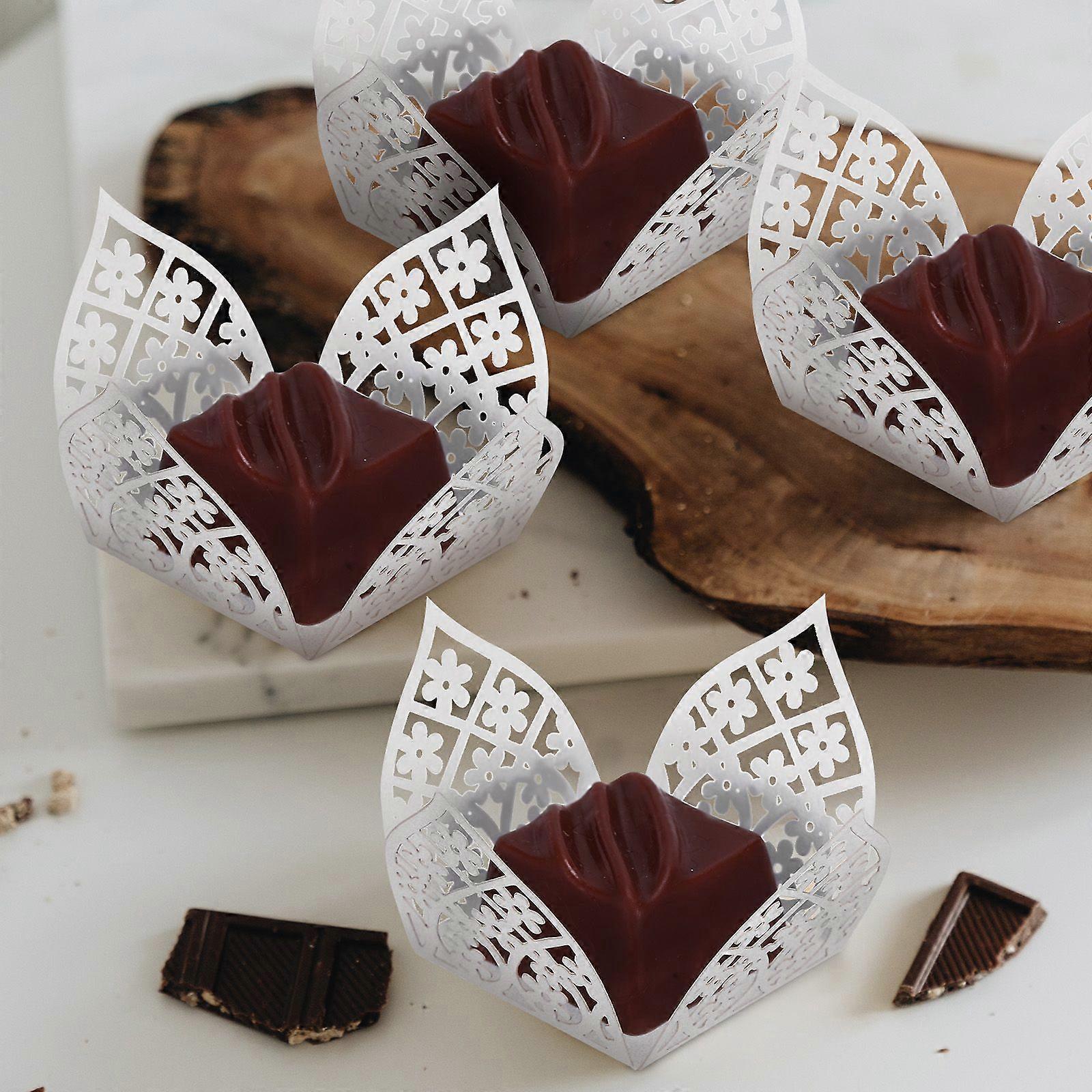 50 Pcs Candy Box Chocolate Paper Liners Truffle Cups Wedding Candy Packaging Wrapper