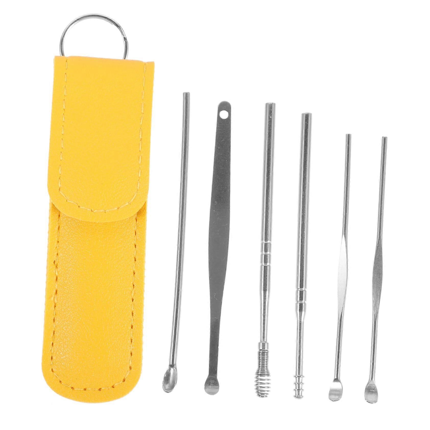 Set of 7 Portable Ear Cleaning Tools with Spiral Design, Professional Ear Cleaners for Home Use, Family-Friendly