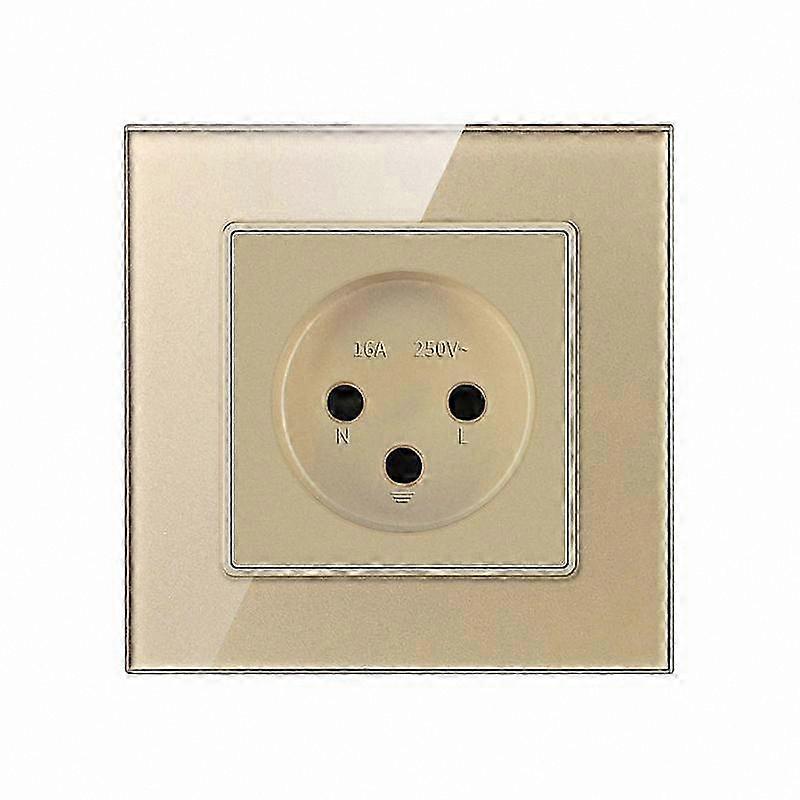 16A Wall Socket with Dual Outlets Rectangular PC Panel for Home Office and Kitchen Use Grounded Standard