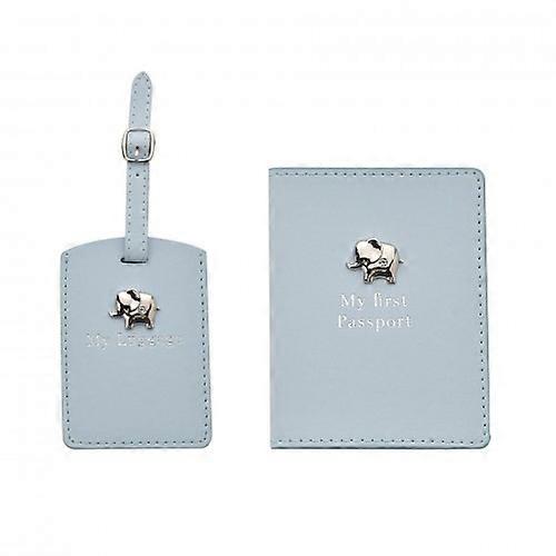 Bambino Passport Holder and Luggage Tag Set - Blue