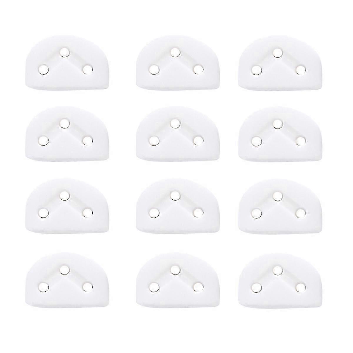 For 12Pcs Classical Guitar Rollers String Trees Retainer Guides, Guitar String Locks Nut Block Clamp, White