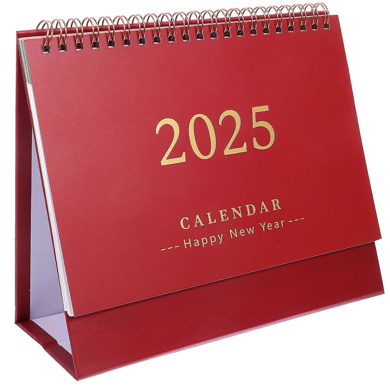 2025 Tabletop Calendar, 2025 Daily Flip Calendar Standing Flip Desktop Calendar Binding Monthly Desktop Calendar for Home Office School