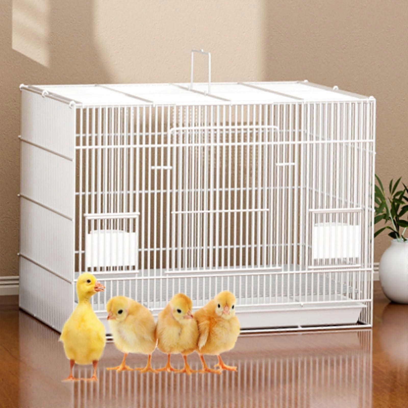 Foldable Chicken Coop - Multifunctional Folding Cage for Chickens, Ducks, Rabbits, Indoor Use, Breathable White Design, 1cm L x 1cm W x 1cm H