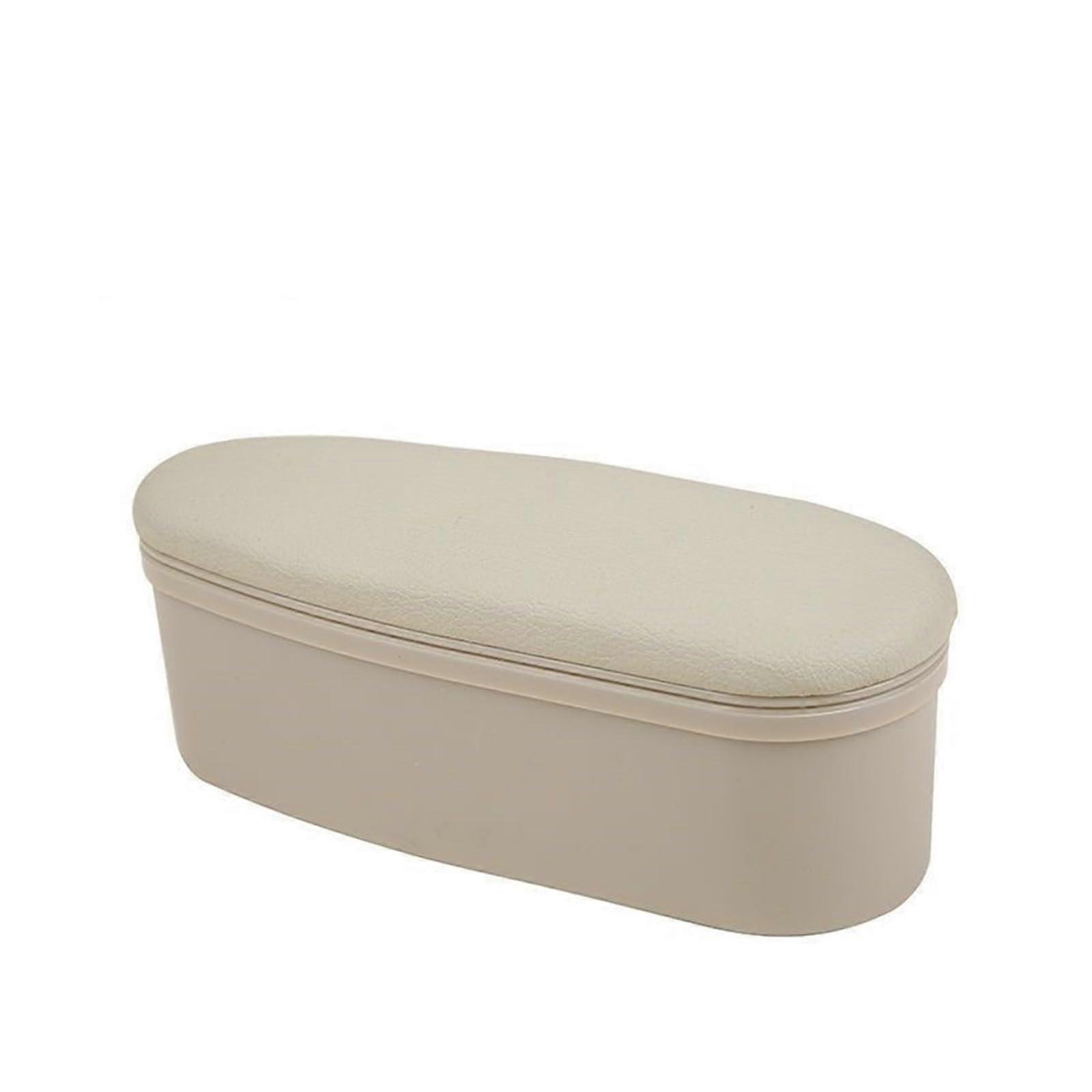 Car Armrest Box with Storage Function, Ergonomic Beige Leather Armrest Pad for Car Doors, Elbow Support and Comfort