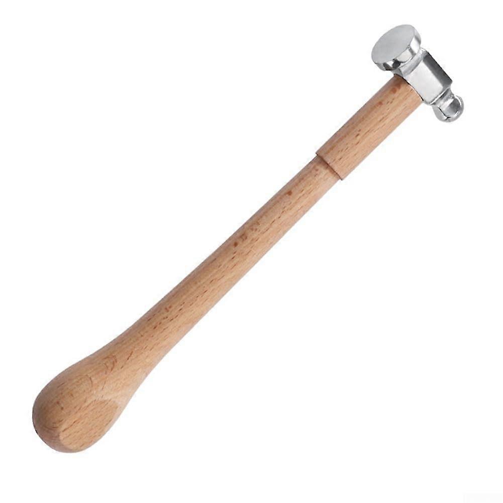 Jewellery Making Hammer with Ergonomic Wooden Handle for Silversmith Goldsmith Tool (B)