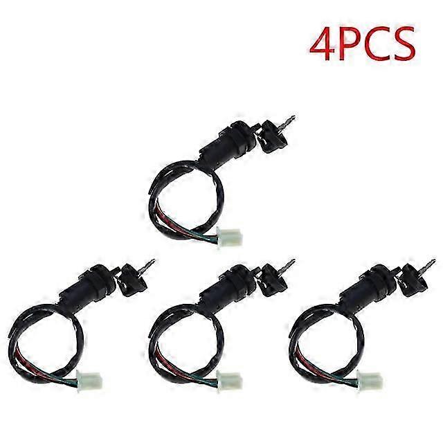 1-6Pcs Universal Motorcycle Ignition Switch Key 4-pin Ignition Lock Key for 50cc 70cc 90cc 110cc 125cc 250cc ATV Pit Dirt Bike