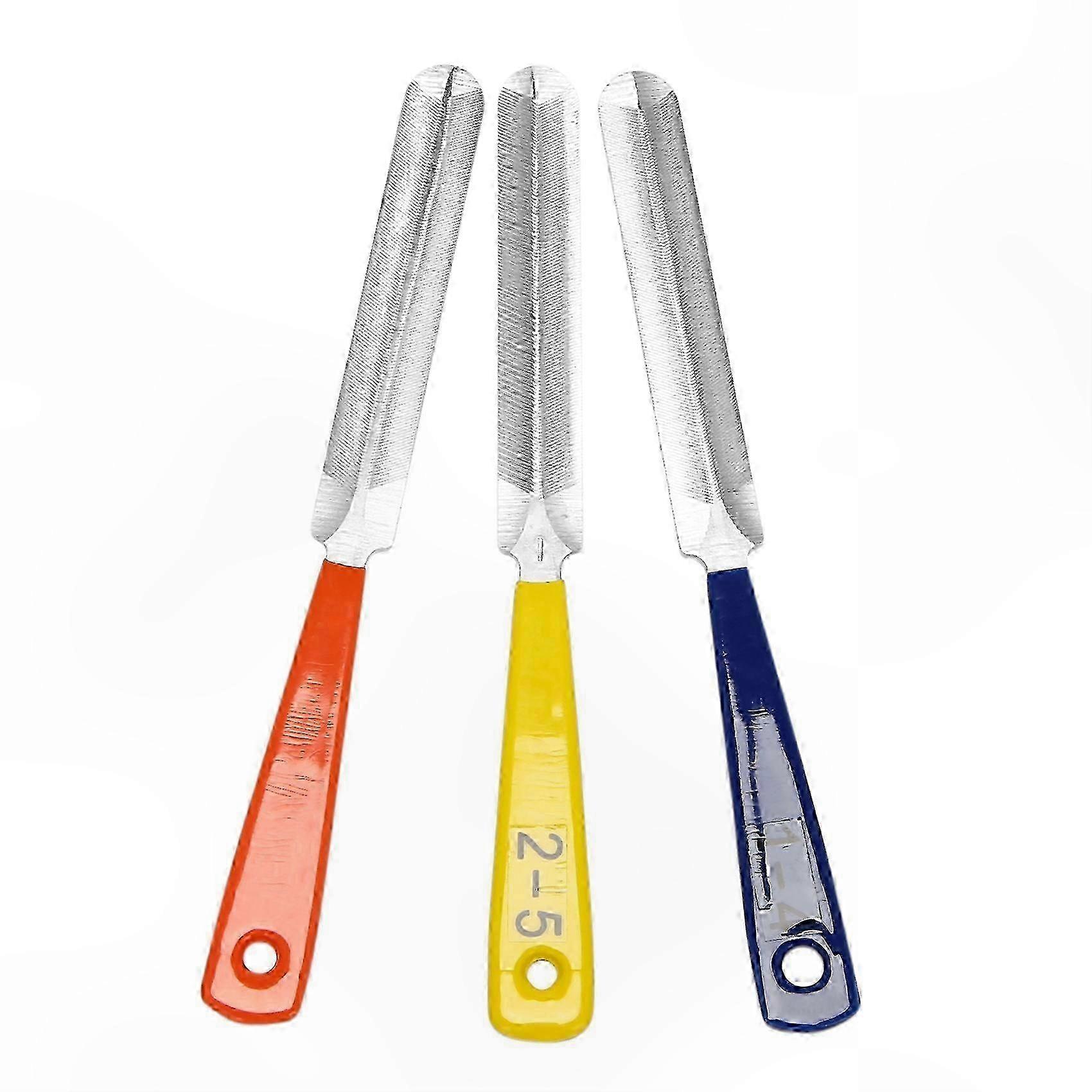 3-Piece Guitar and Ukulele Nut File Set for String Instrument Repair