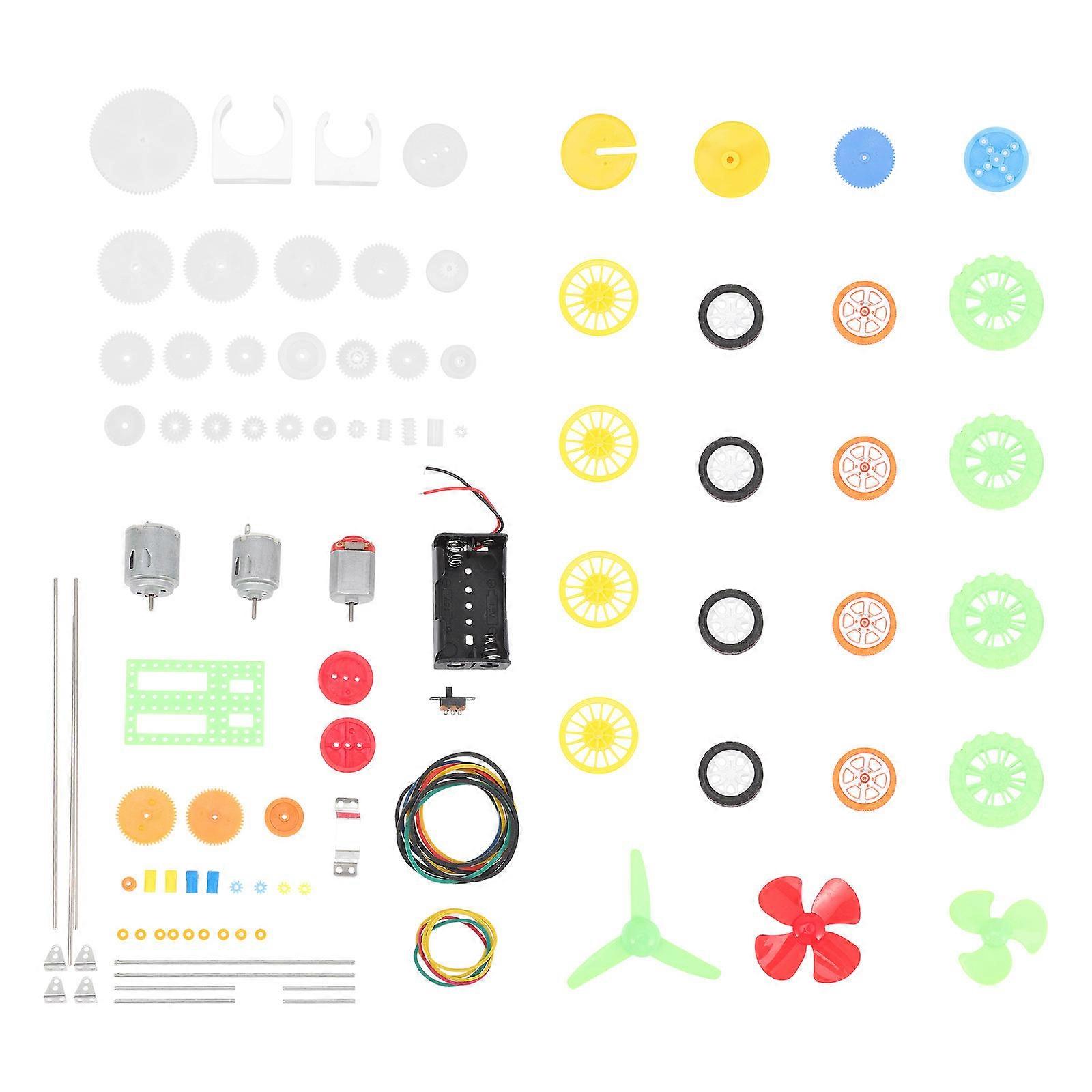 Robot Gears Kits Educational Gears for Science Projects Toy Parts and Accessories Plastic with Assorted Color for 112Pcs