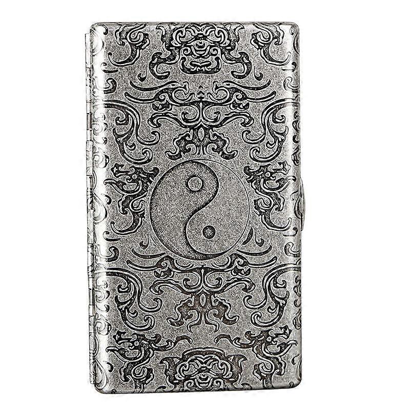 Pure Copper 20pcs Cigarette Case Silver Taiji