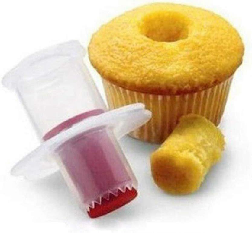 2pcs Cupcake Coring Tools Muffin Cake Pastry Corer Model Plunger Cutter