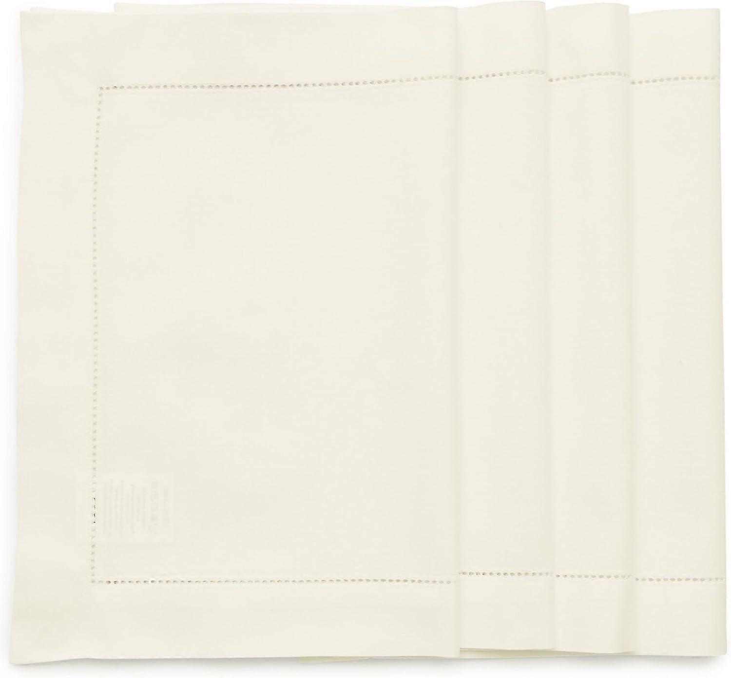 Napperon ivoire ensemble de 4 sets de table en tissu de coton et de lin ajouré 14 x 19 pouces