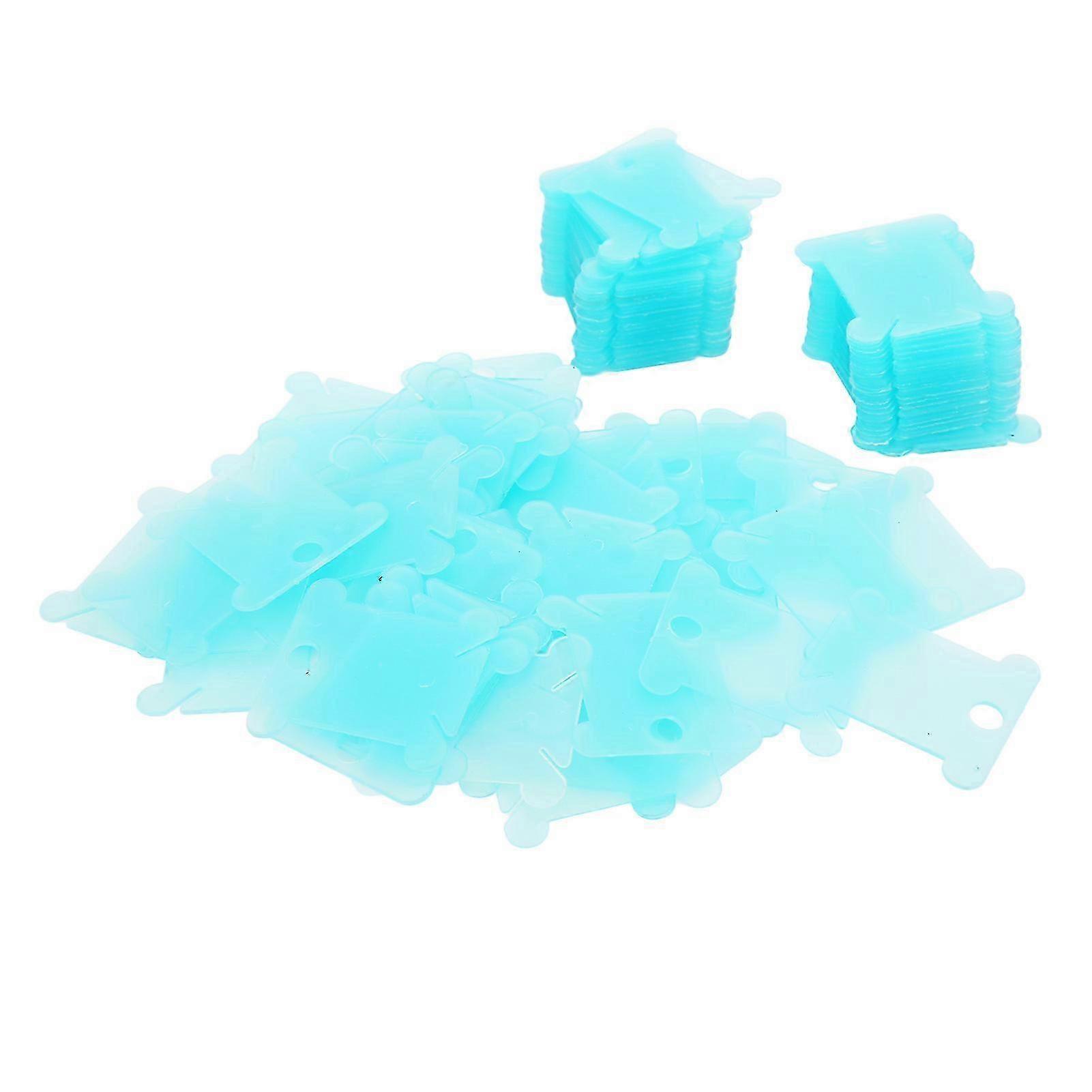 100PCS Plastic Floss Bobbin Transparent Matte Environmental Plastic Embroidery Floss Bobbins for Embroidery Threads--1