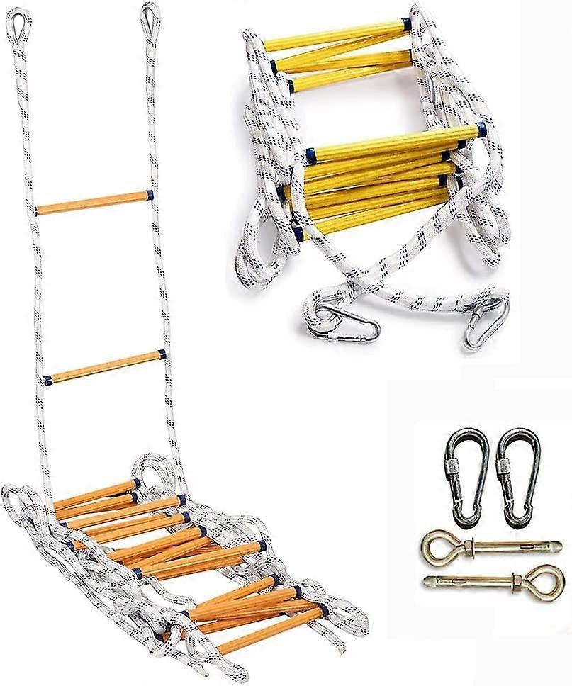 Rope Ladder For Escape, FlameResistant, Emergency Fire Safety, 2/3/4 Storey, IndoorOutdoor Use, For Kids And Adults