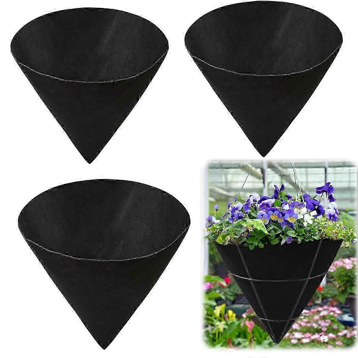 3PCS Cone Shaped Planter Basket Liners 16in
