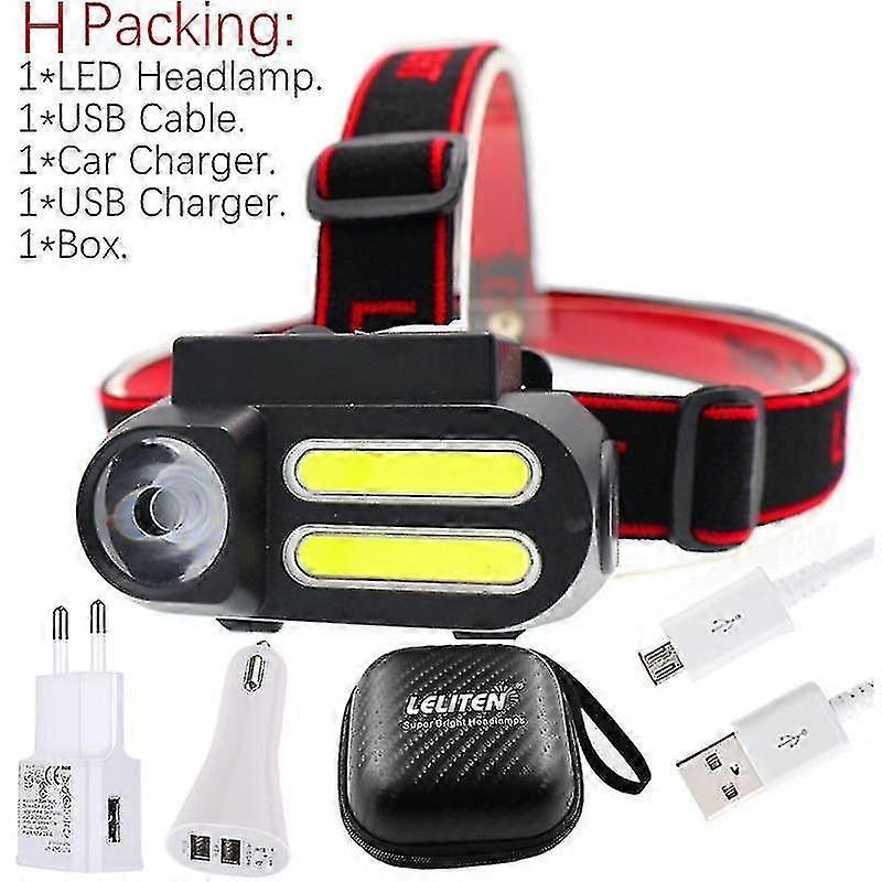 Flashlights Headlamps Portable Mini Xpe+2* Cob Led Headlamp Work Light