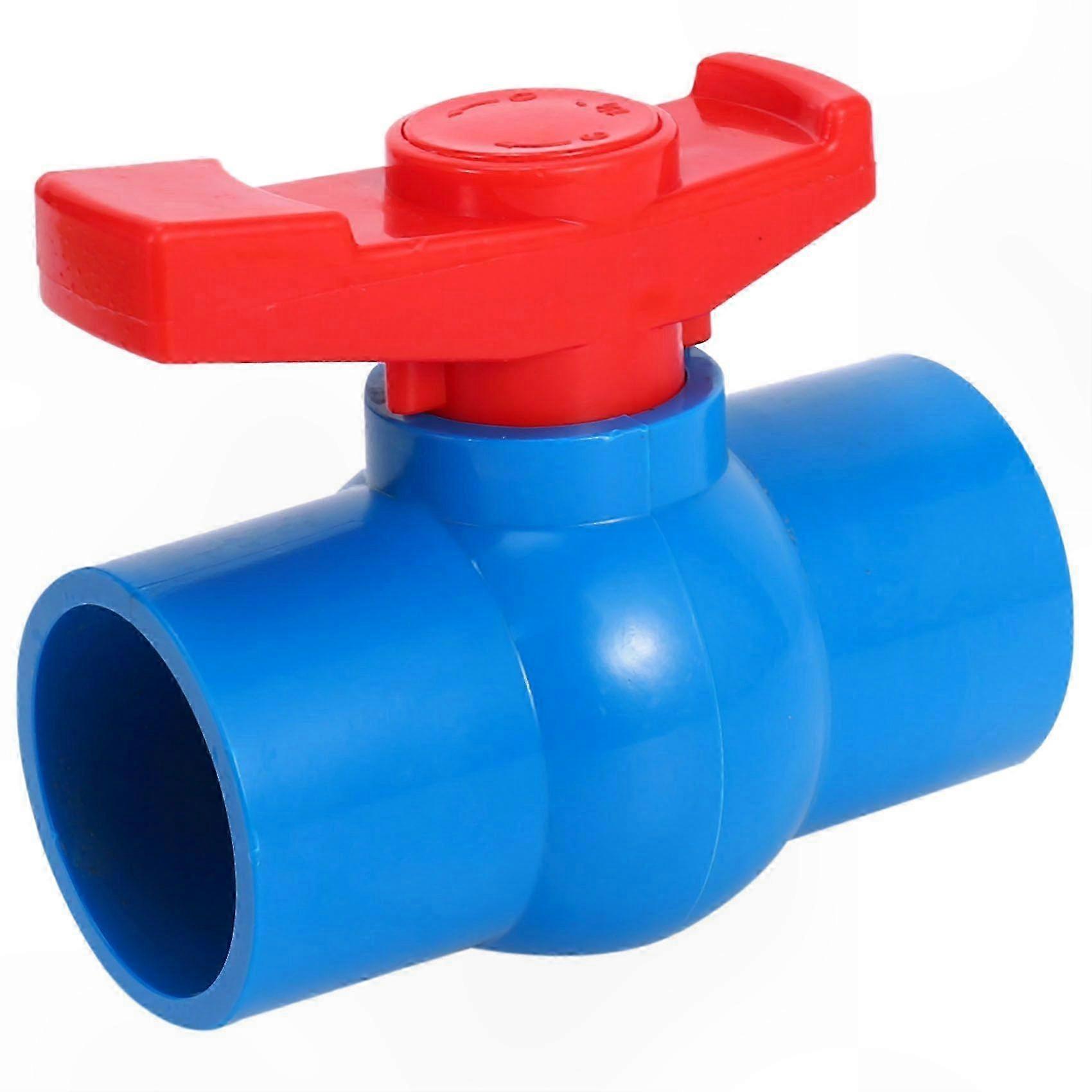 40mm x 40mm Red Handle Lever U-PVC Ball Valve with Full Port Slip Design