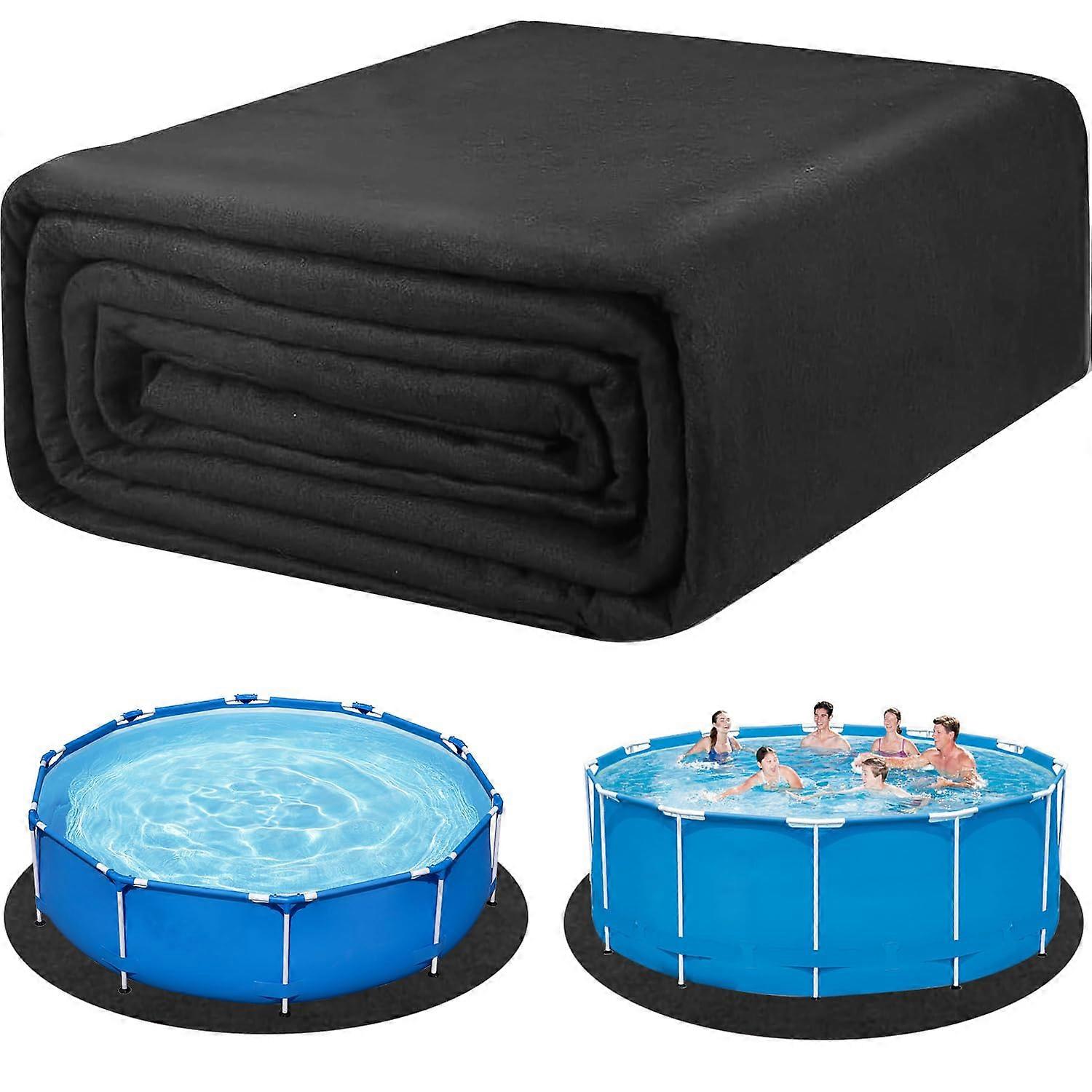 13FT Pool Ground Pad Round Floor Pad for Pools, Pool Liner Pad, Protective Floor Mat for Spas and Inflatable Hot Tubs