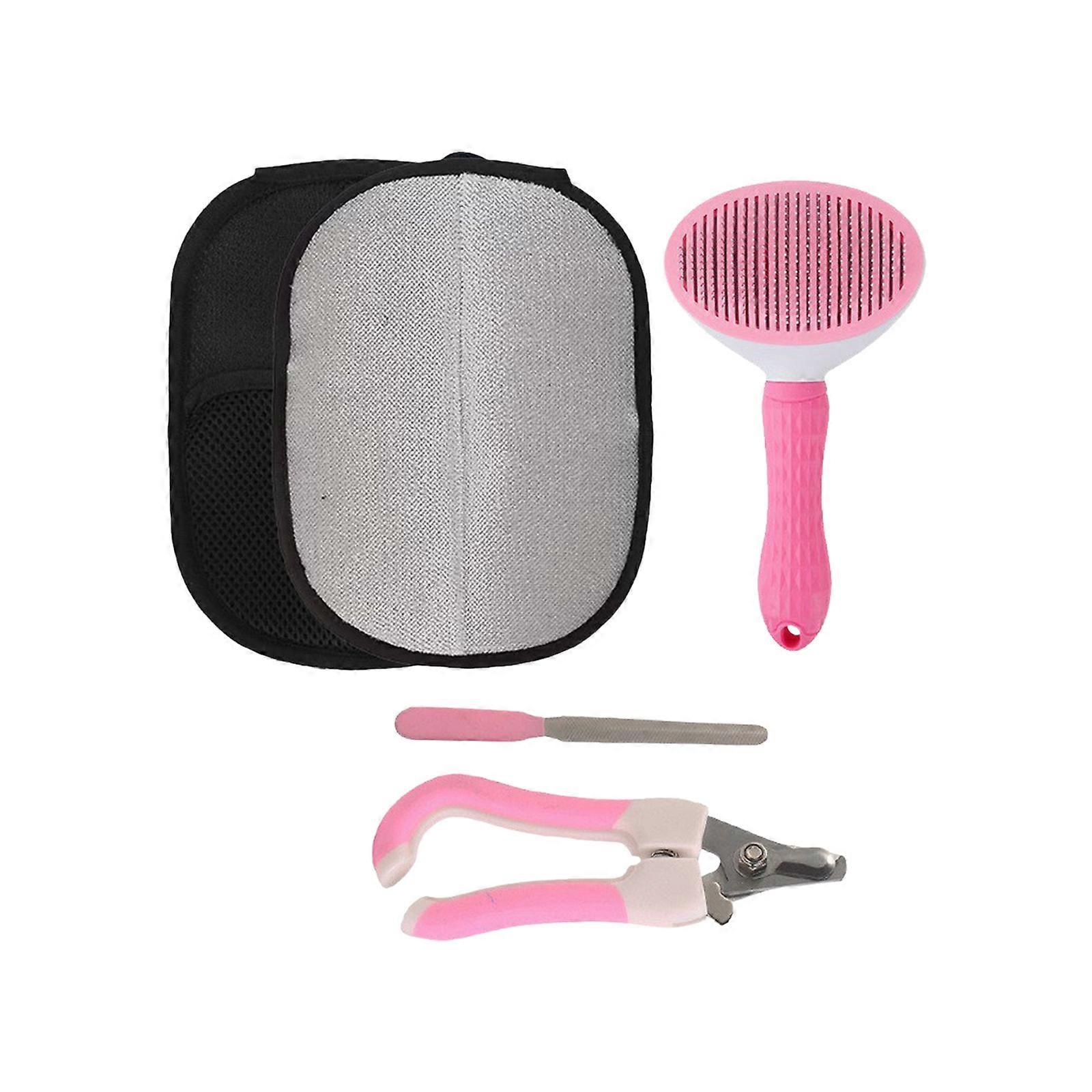 Double Purpose Pet Deshedding Glove with Soft Brush for Gentle Cover Removal on Multiple Surfaces Reusably Grooming Set for Every Animal Dog Hair