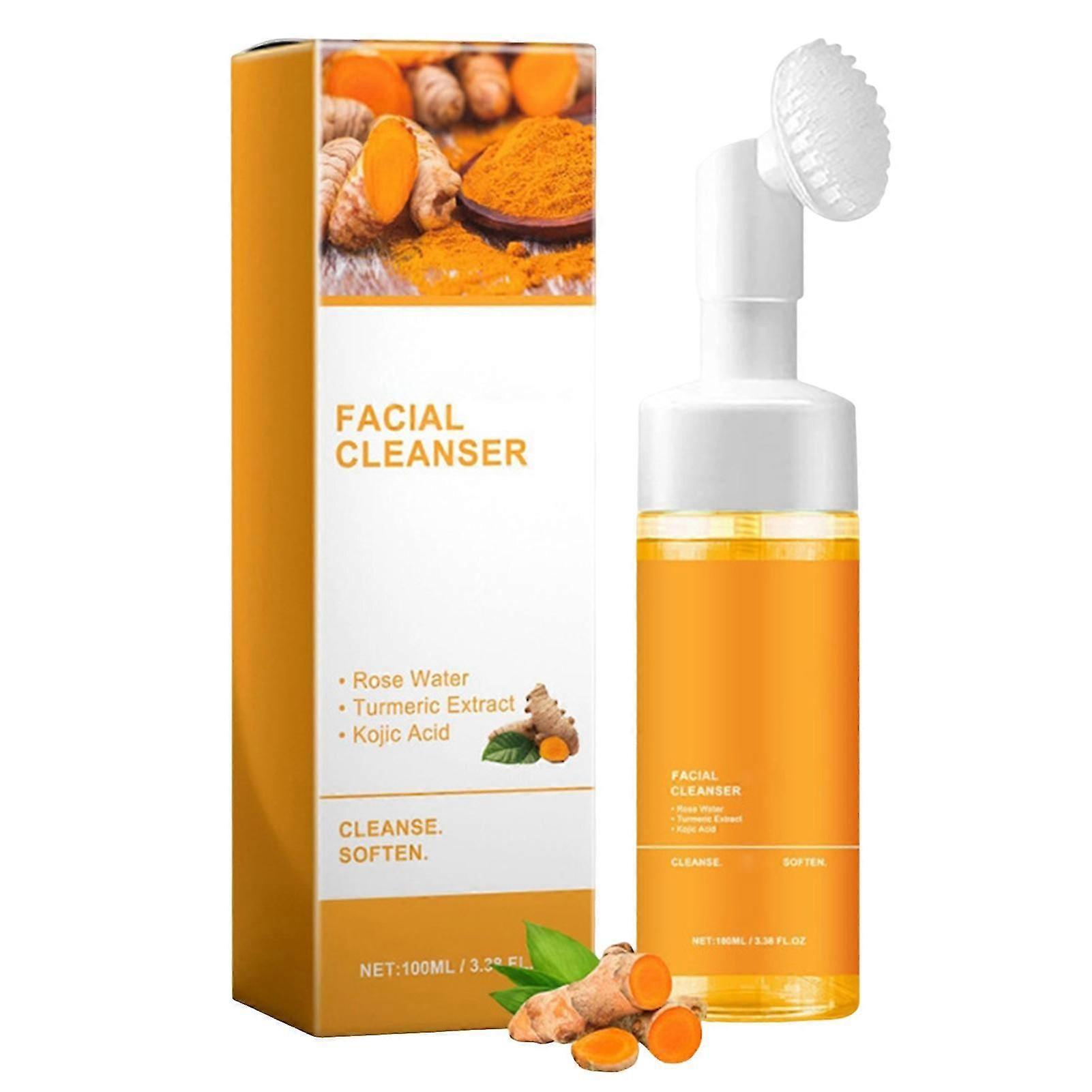 Turmeric Kojic Acid Facial Cleanser Foaming Deep Cleanse Cleanser for Brightening & Blackheads