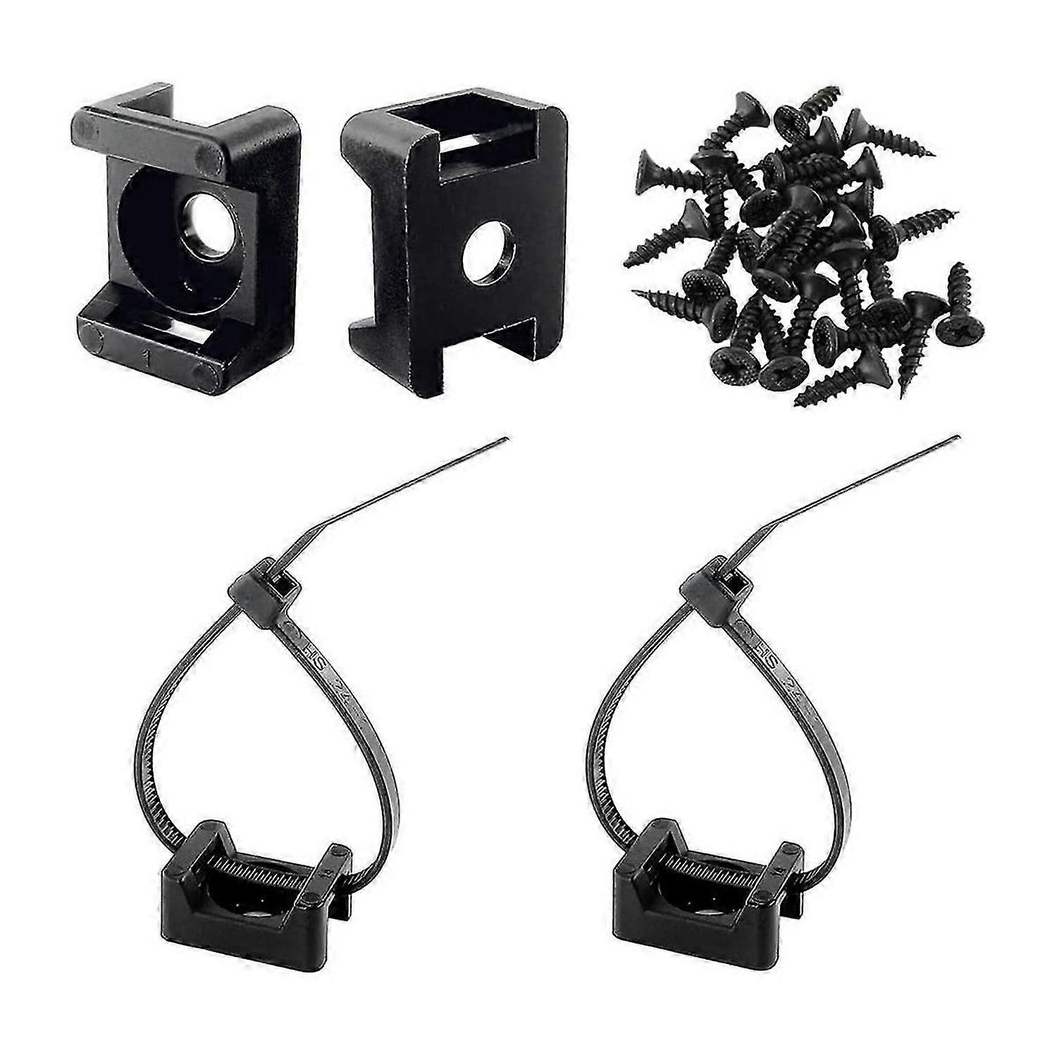 HSaddle Type Cable Zip Tie Mounts Base Kit with Screw Hole