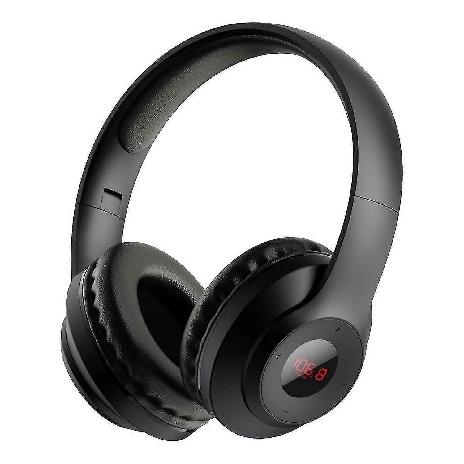 Portable FM Radio Headphones with LED Display, Soft Ear Muffs, FM Headset Radio Receiver for Meeting