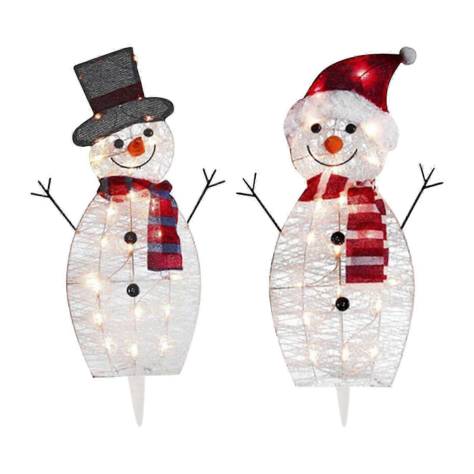 White LED Light Up Penguin Halloween & Christmas Garden Decorations with Acrylic Set - Luminescent Window Decorations (Requires Assembly)