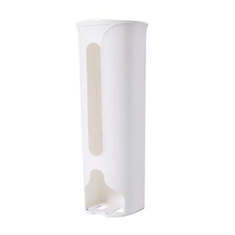 Garbage Bag Storage Box Garbage Plastic Box Kitchen and Bathroom Plastic Bag Storage Box Garbage Bag Storage Rack White