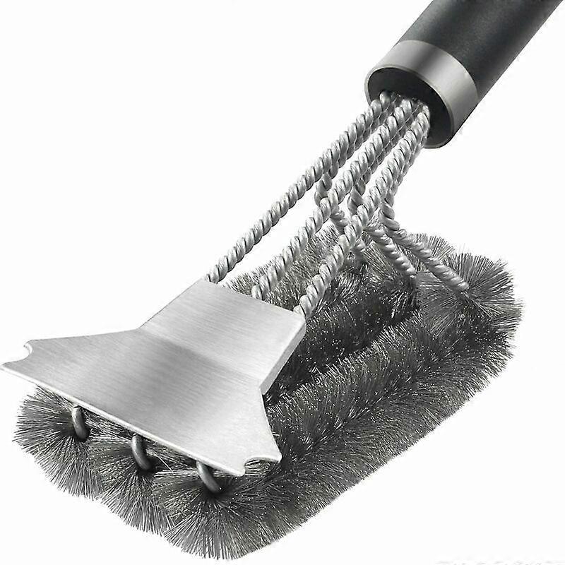BBQ Brush and Scraper with Deluxe Handle