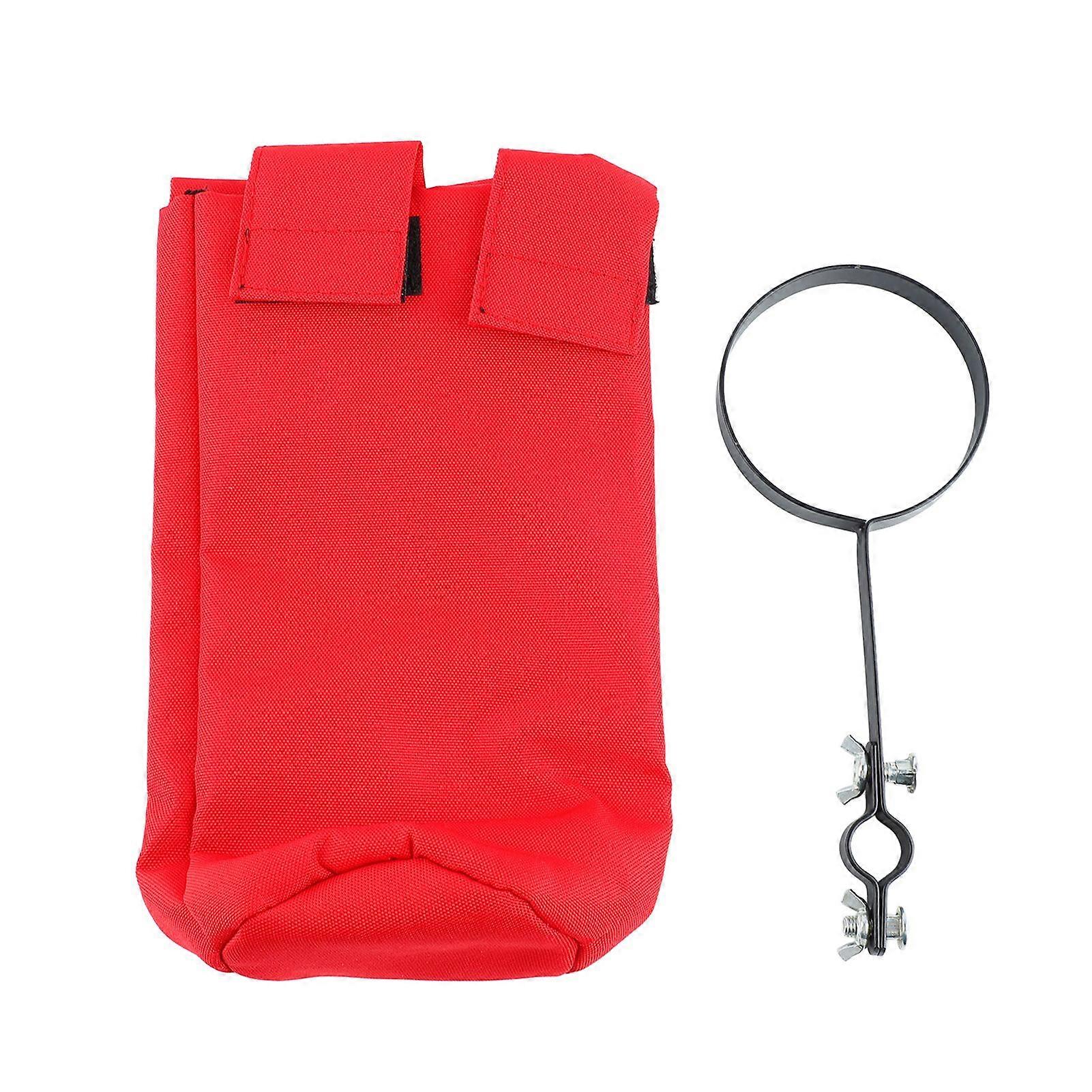 Drum Stick Bag Holder Large Capacity Waterproof Oxford Cloth with Clamp for Playing WH02 Red