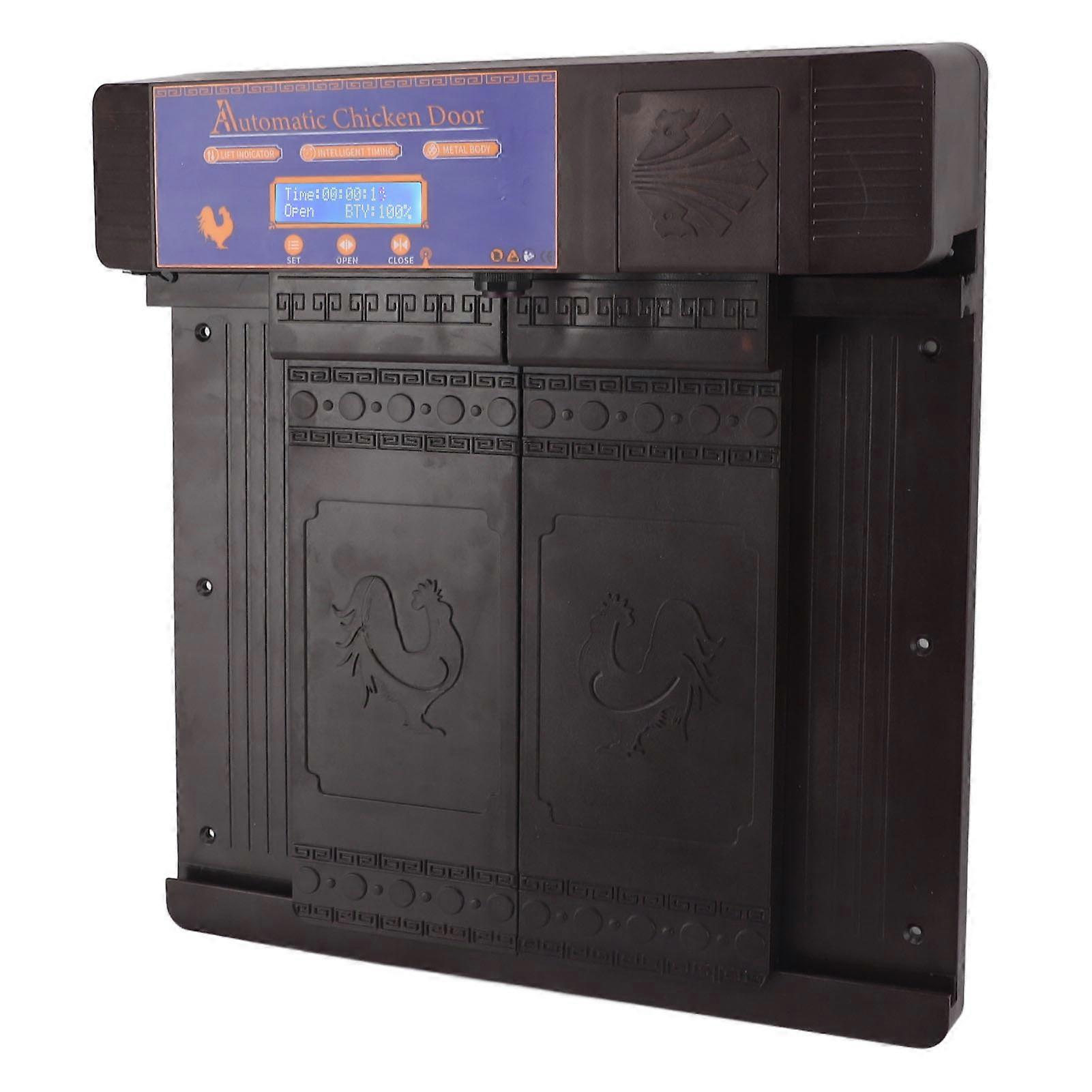 Automatic Double Door Chicken Coop with LED Timer IP45 Waterproof