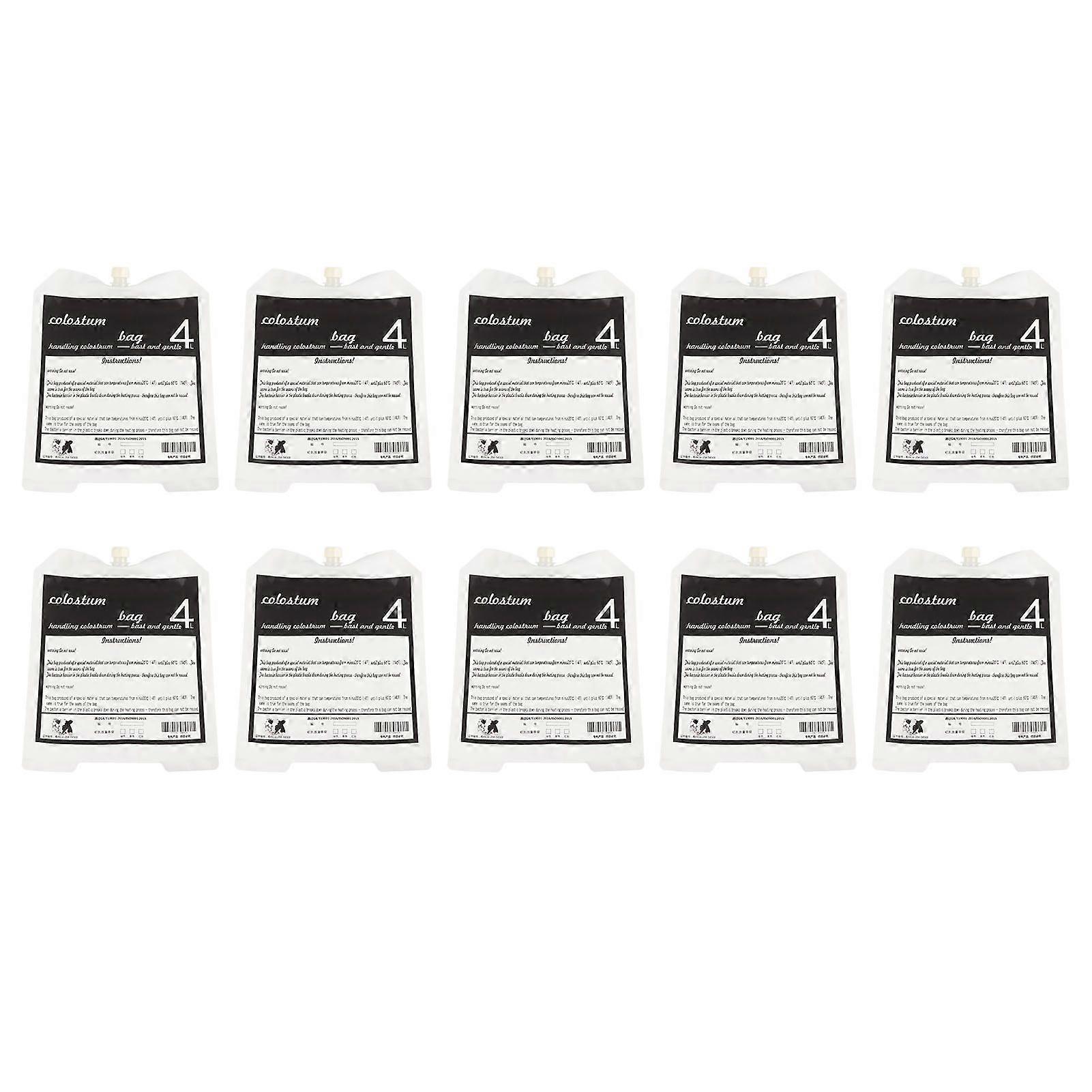 10pcs 4L Colostrum Bag Spiral Interface Professional Calf Colostrum Packaging Bag for Calf