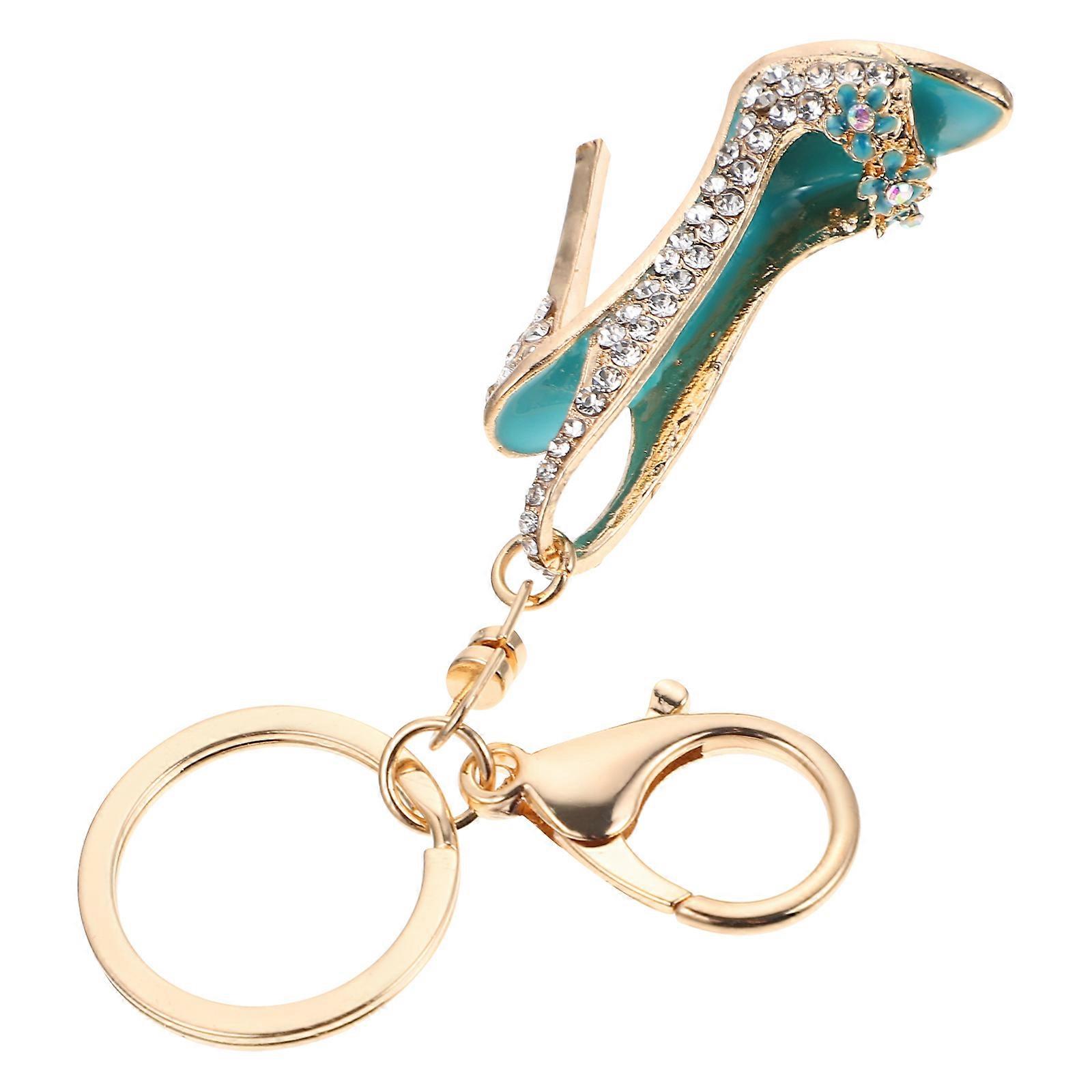 High Heels Key Pendant for Decoration 2Pcs Stylish Bag Ornament Blue