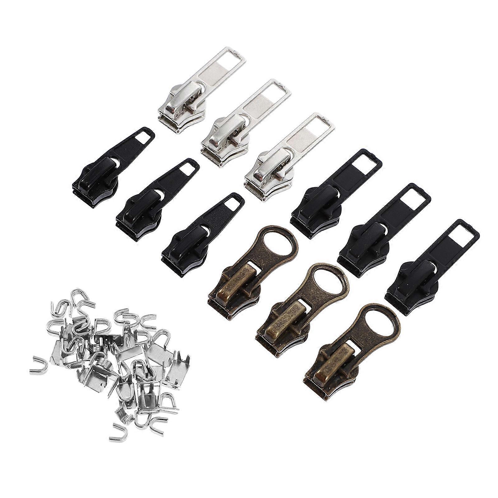 Metal Zipper Slider Replacement for Backpacks Assorted Color Durable Use 57Pcs
