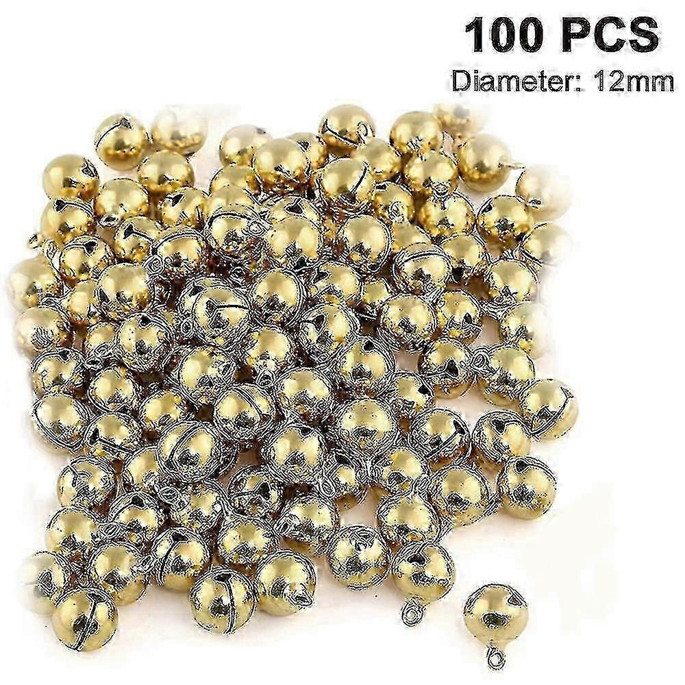 100 Pieces Metal Decorative Bellcraft Bells, Diy Bells For Wreath