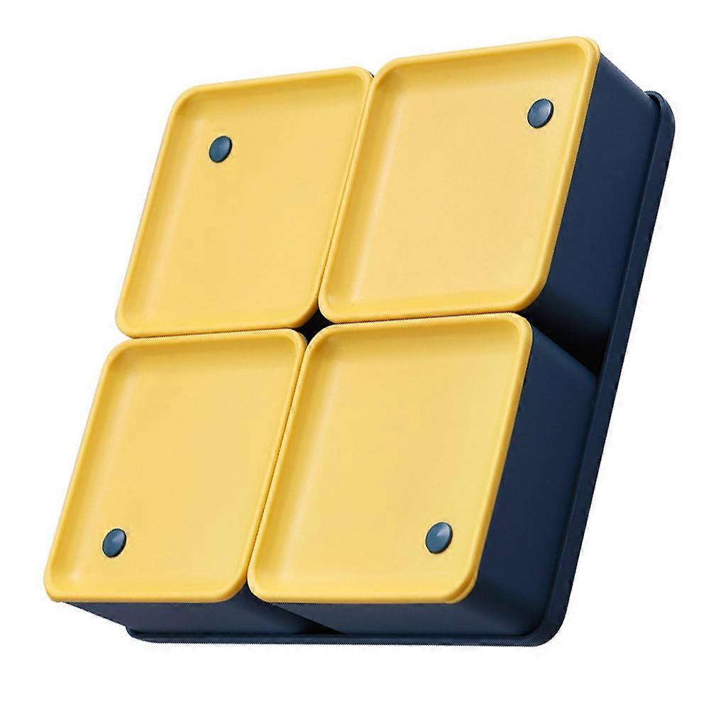 Snack Container Fruit Serving Tray for Home Use Yellow Food Storage 1Set