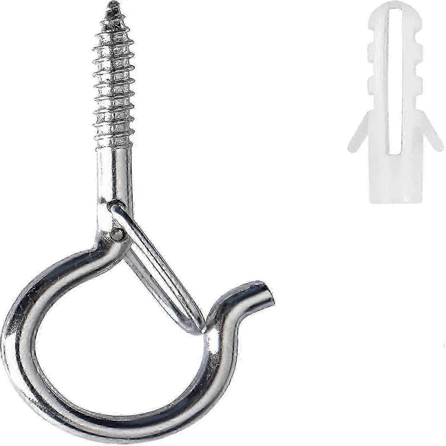 22 Pcs Q-Hanger Lights Hanger Hooks Screw Hooks Wall Closet Ceiling Hooks with Safety Buckle Design for New Year Party Light House Garage Party Led Fa