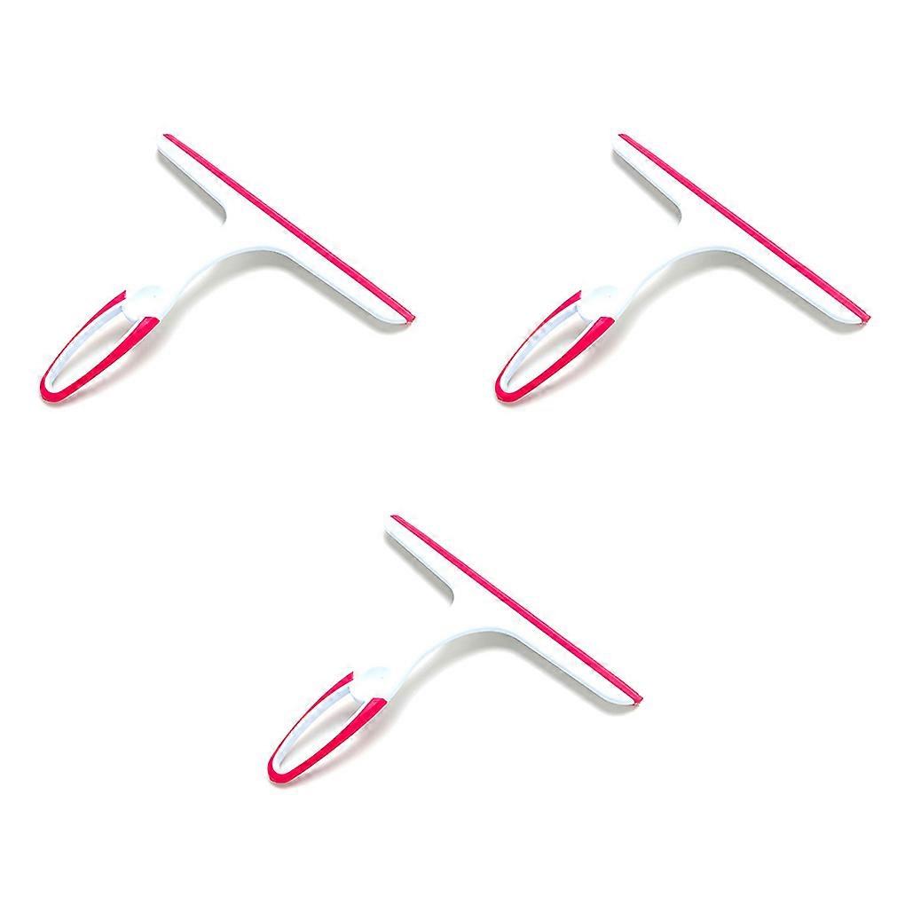 3 Pieces Window Water Scraper Handled Cleaning Tile Squeegee Glass Wiper Windshield Windscreen Scrubber Scraping