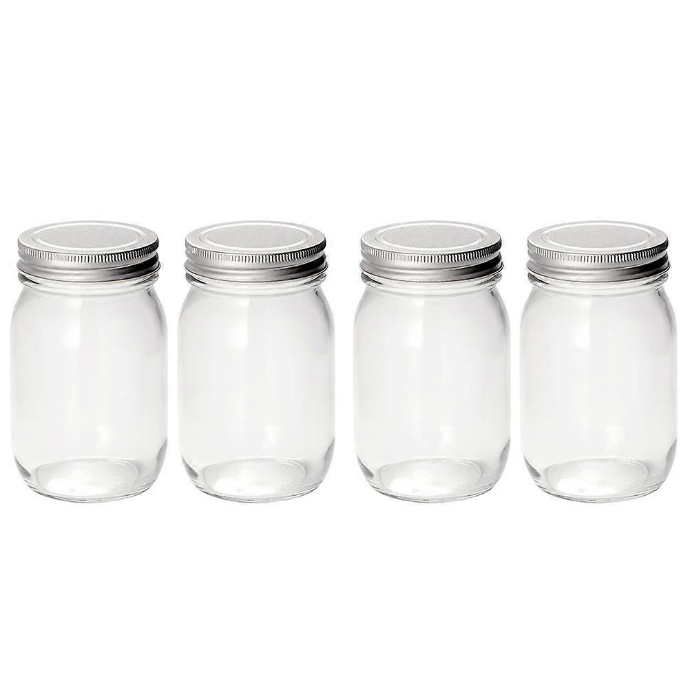 4Pcs Glass Jars for Jam Storage Kitchen Glass Sealed Containers