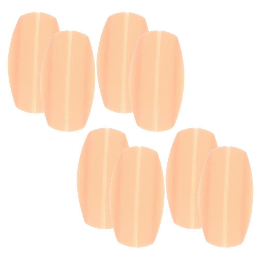 Silicone Shoulder Cushions For Women With Removable Functionality In Khaki 9.40X5.00X0.20CM 4 Pairs