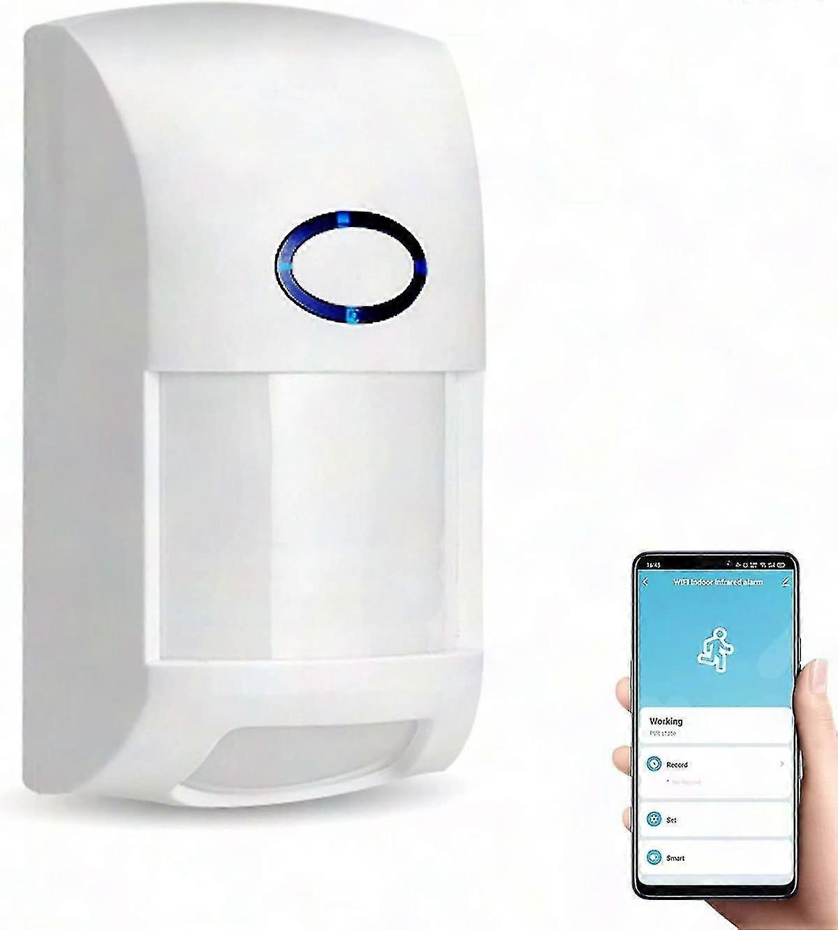 Smart Motion Sensor, WiFi Wireless Security Alarm with Tuya App Control, Alexa Compatible, Free Notifications