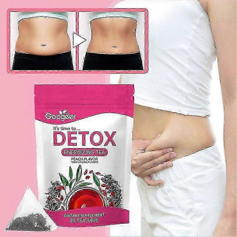 1-3X Detox Energizing Tea Peach Flavored Digestive Health Tea For Gut Cleansing for All Skin Types