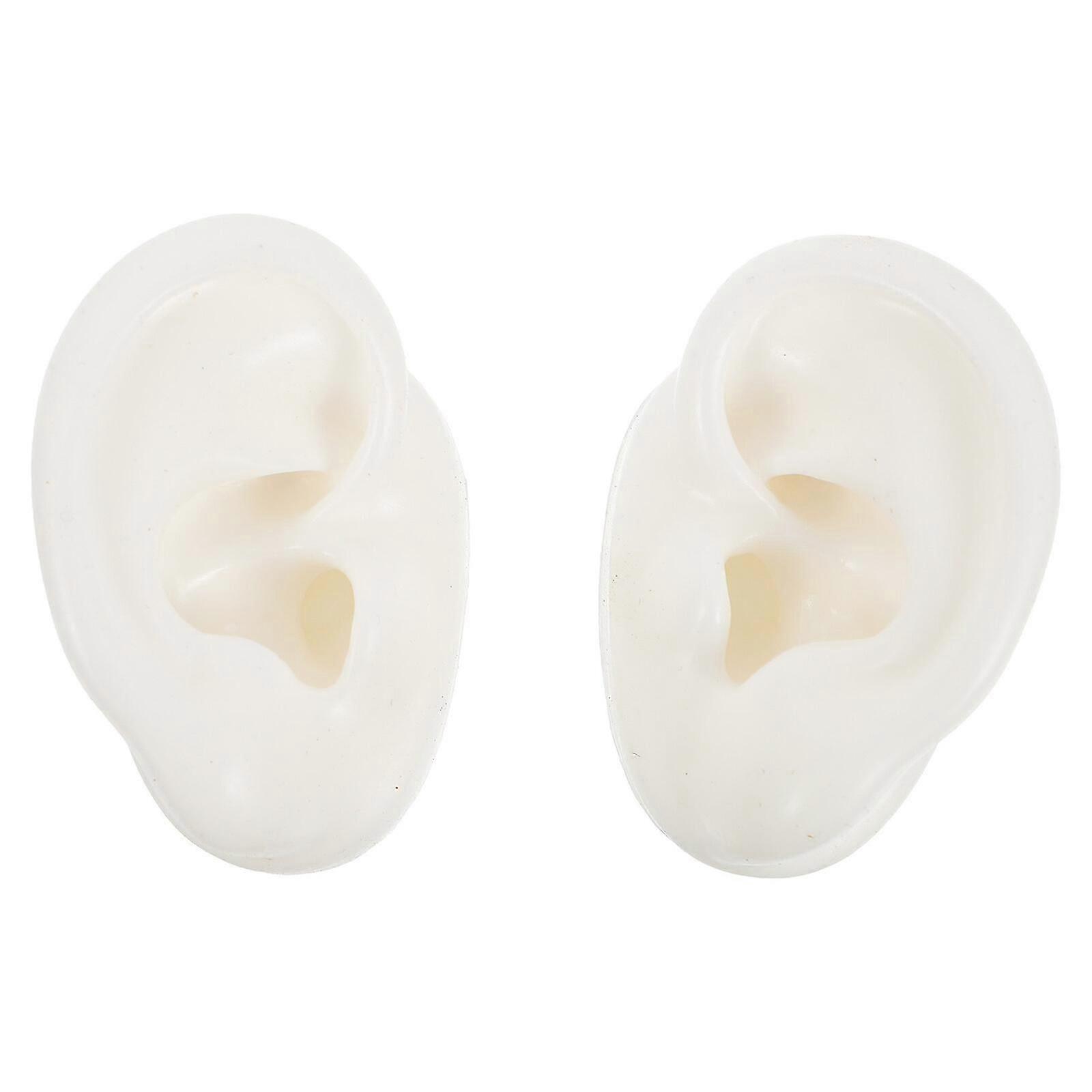 1 Pair Silicone Ear Model Reusable Simulation Human Ear Model for Shop Window Displays