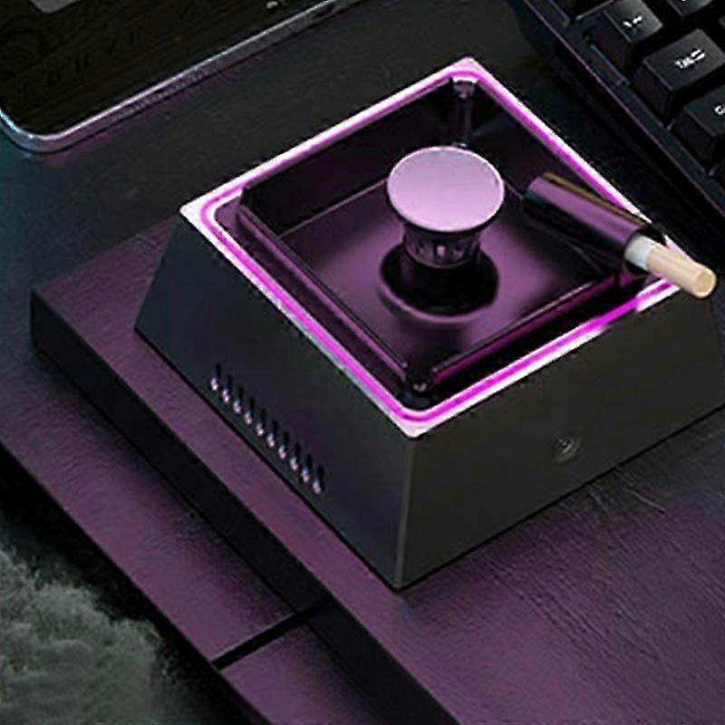 Portable Air Purifier for Smoke and Odor Elimination, USB Rechargeable Smart Ashtray with Instant Tobacco Smell Removal