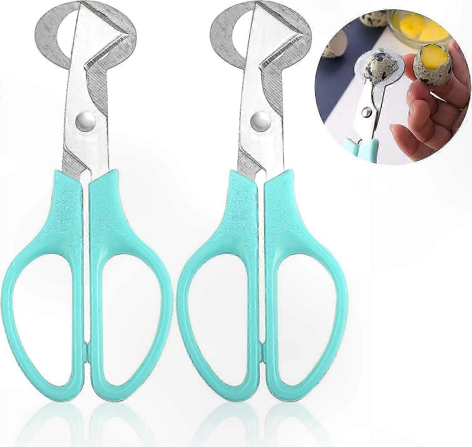 2-Pack Kitchen Scissors for Quail Eggs, Stainless Steel Separator and Opener Tools