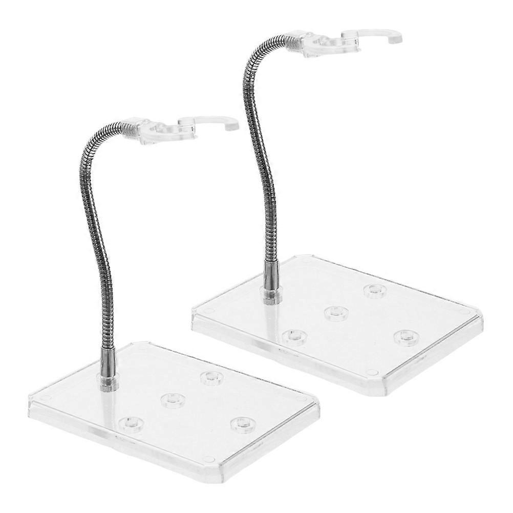 6Pcs Doll Stands Display Holder for Action Figure Adjustable Transparent Base