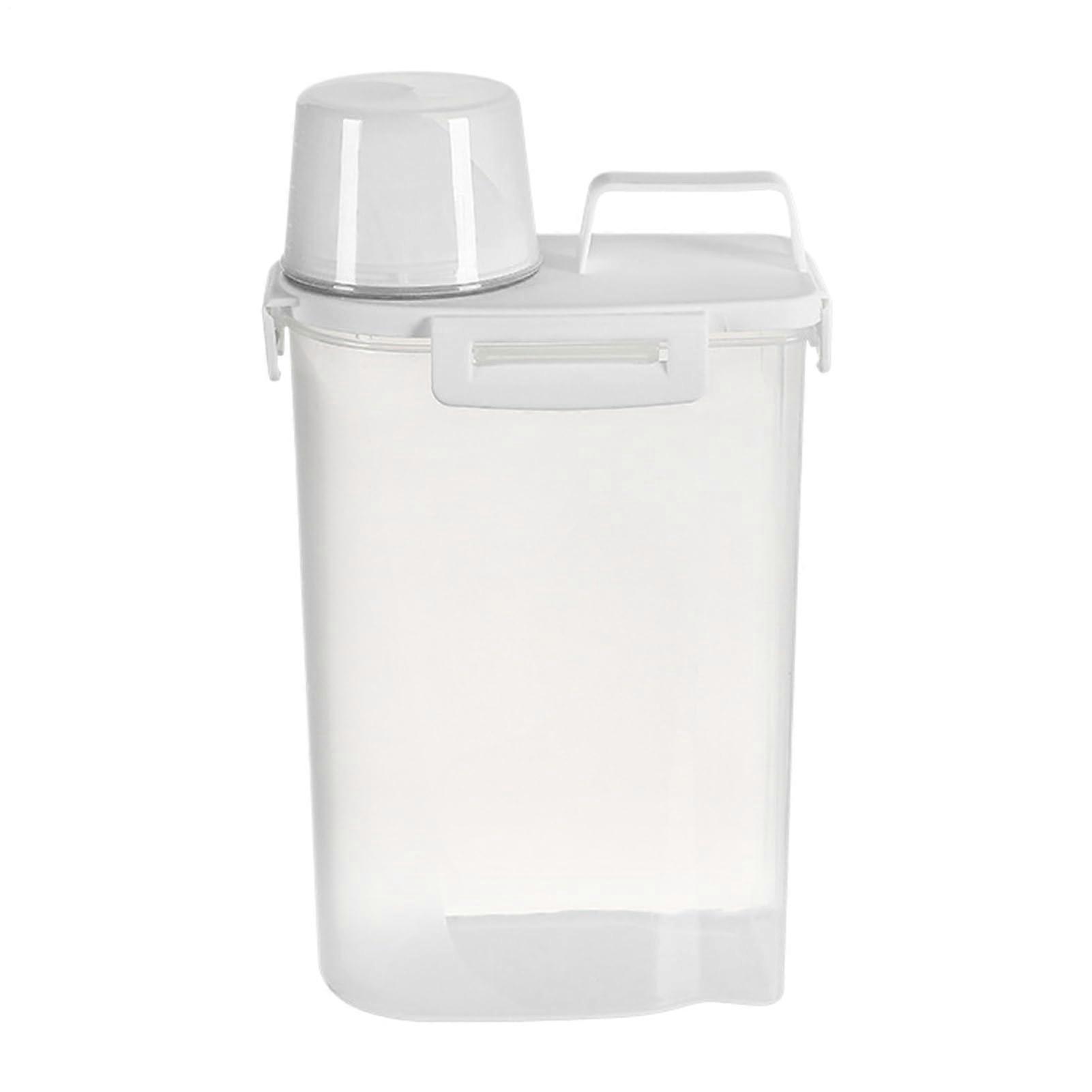 Grain Storage Container 2.5L Airtight Waterproof Feed Storage With Measuring Cup For Restaurant Farm Home Pantry