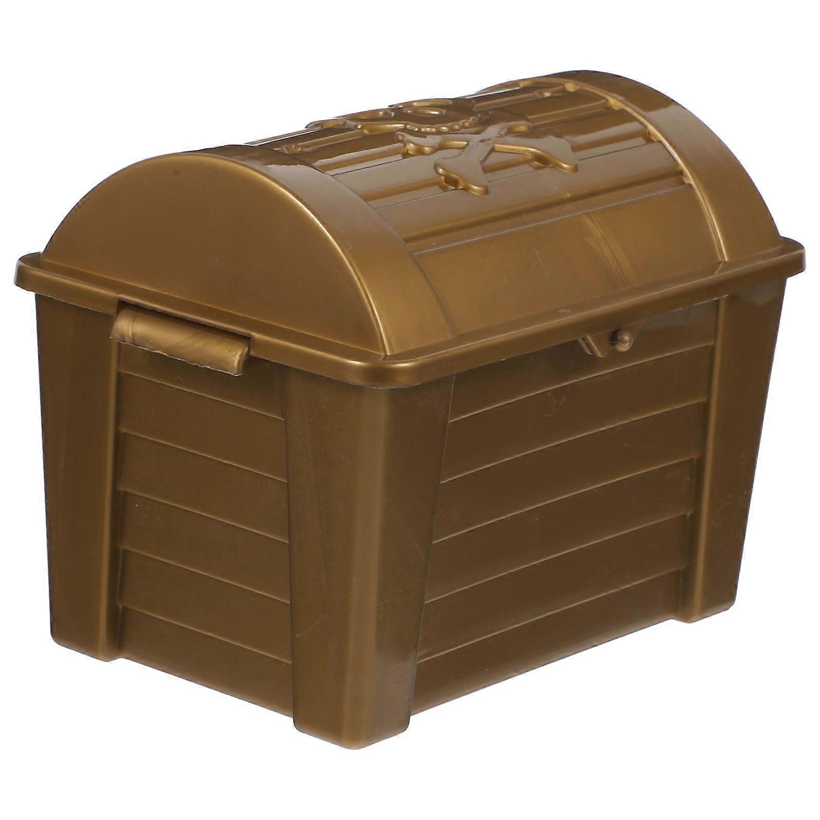 Plastic Pirate Treasure Chest Simulation Prop for Home Use 3Pcs